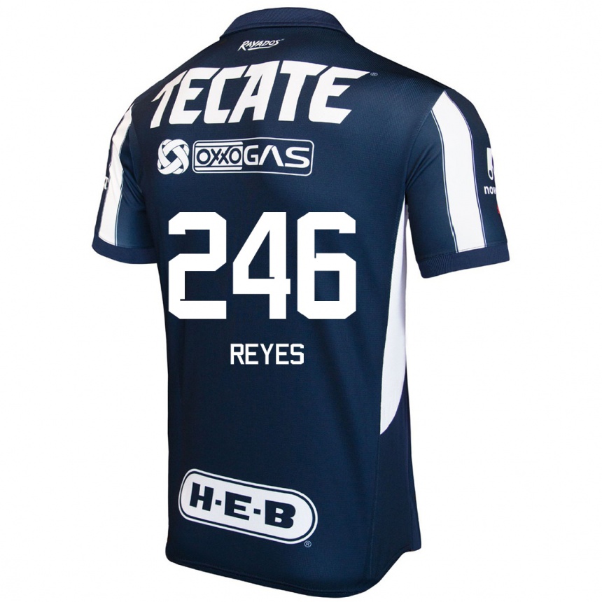 メンズフットボールCristian Reyes#246青 赤 白ホームシャツ2024/25ジャージーユニフォーム