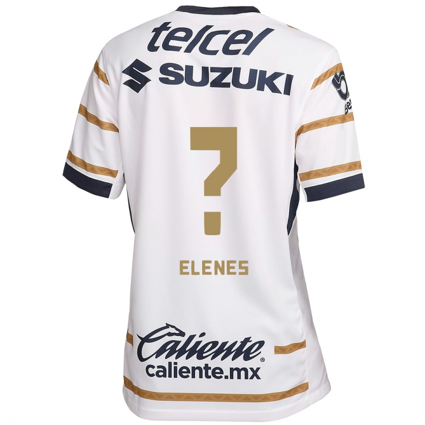 メンズフットボールJesús Elenes#0ホワイトオブシディアンホームシャツ2024/25ジャージーユニフォーム