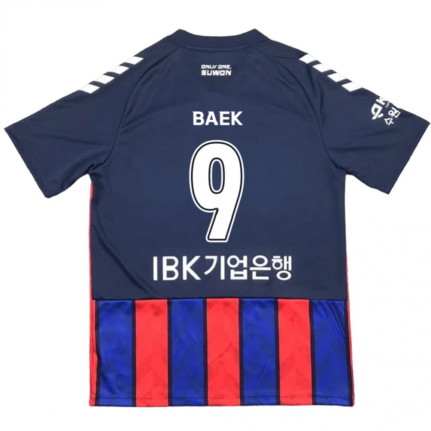 メンズフットボールKyeong Baek#9青 赤ホームシャツ2024/25ジャージーユニフォーム