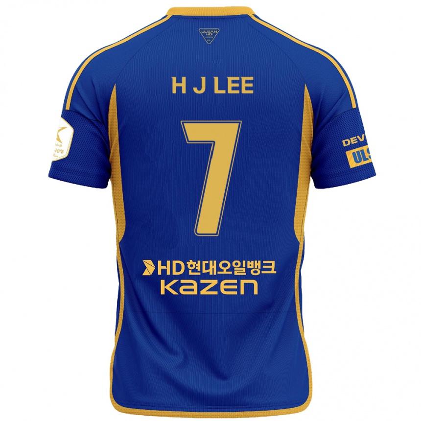 メンズフットボールJae-Hun Lee#7青 黄ホームシャツ2024/25ジャージーユニフォーム