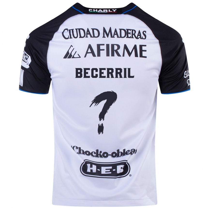 メンズフットボールAbner Becerril#0ブラックブルーホームシャツ2024/25ジャージーユニフォーム