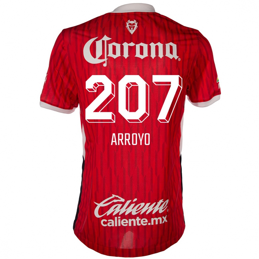 メンズフットボールJosé Arroyo#207赤白ホームシャツ2024/25ジャージーユニフォーム