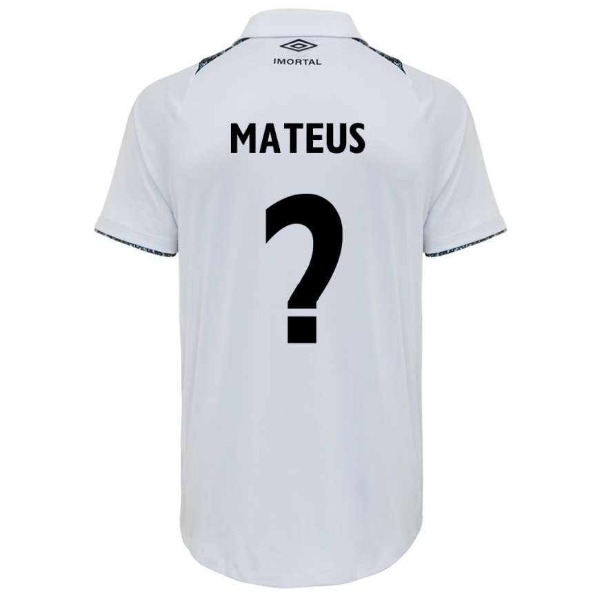 メンズフットボールMateus#0白青アウェイシャツ2024/25ジャージーユニフォーム