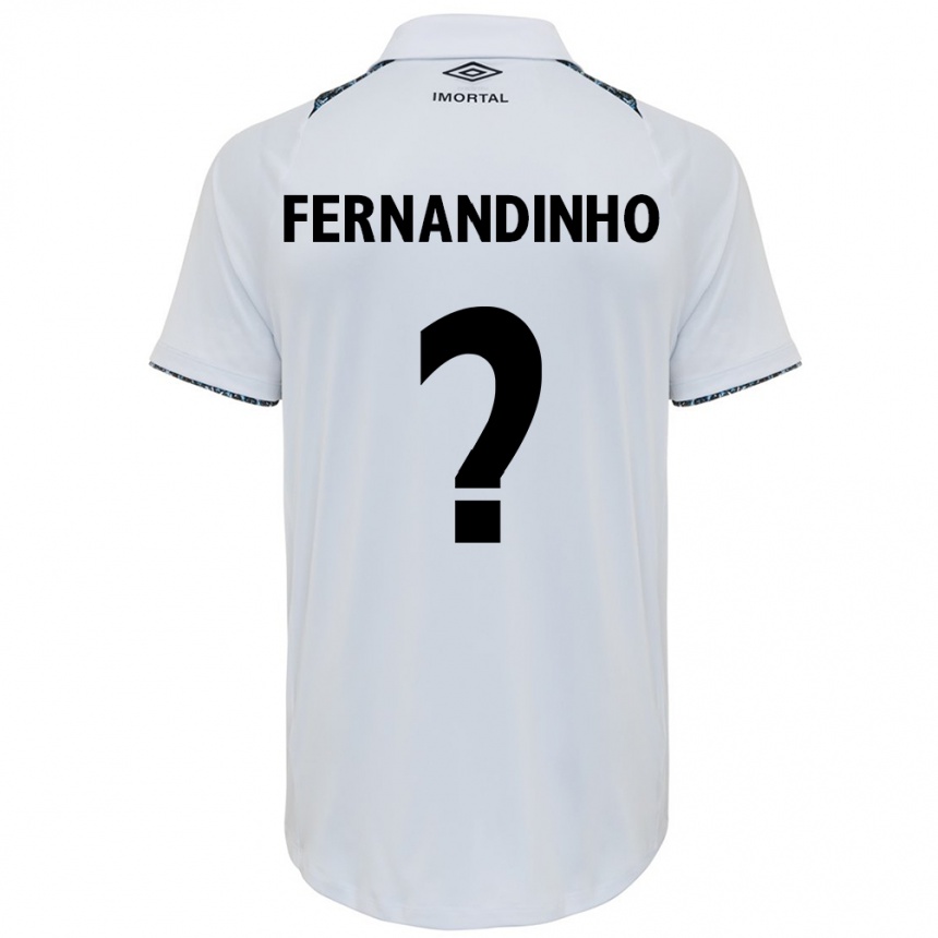 メンズフットボールFernandinho#0白青アウェイシャツ2024/25ジャージーユニフォーム