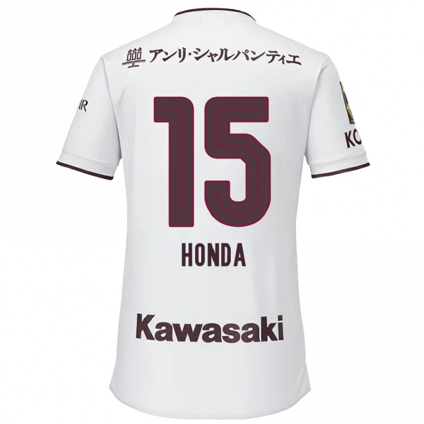 メンズフットボールYuki Honda#15赤、白アウェイシャツ2024/25ジャージーユニフォーム