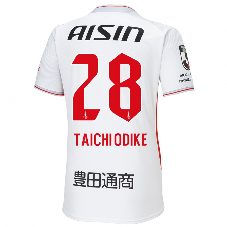 メンズフットボールChisom Taichi Odike#28白 黄 赤アウェイシャツ2024/25ジャージーユニフォーム