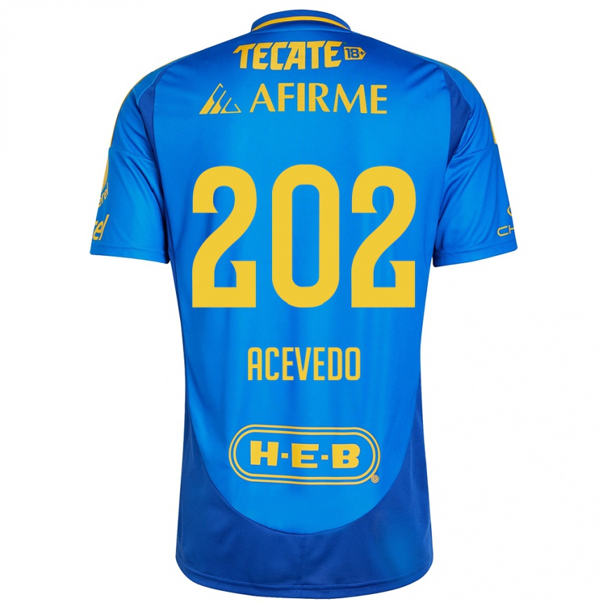 メンズフットボールJosé Acevedo#202青 黄アウェイシャツ2024/25ジャージーユニフォーム