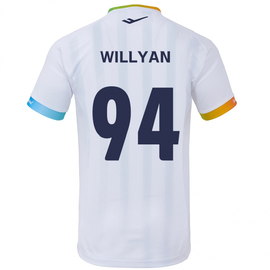 メンズフットボールWillyan#94白青アウェイシャツ2024/25ジャージーユニフォーム