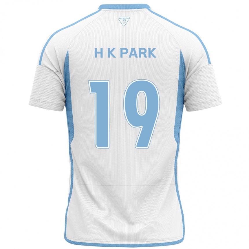 メンズフットボールKang-Hyun Park#19白青アウェイシャツ2024/25ジャージーユニフォーム