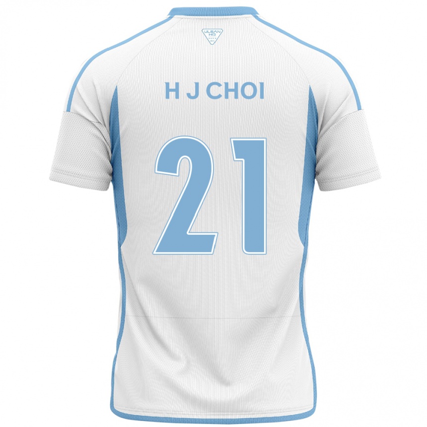 メンズフットボールJu-Ho Choi#21白青アウェイシャツ2024/25ジャージーユニフォーム