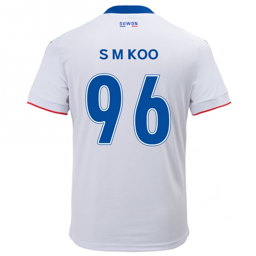 メンズフットボールMin-Seo Koo#96白青アウェイシャツ2024/25ジャージーユニフォーム