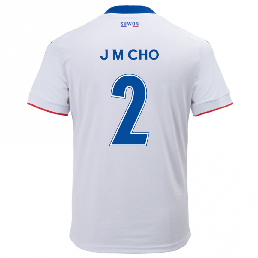 メンズフットボールMin-Jae Cho#2白青アウェイシャツ2024/25ジャージーユニフォーム