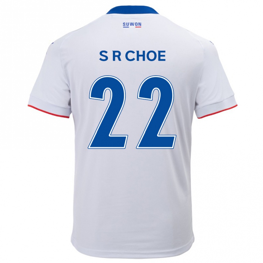 メンズフットボールRyun-Seong Choe#22白青アウェイシャツ2024/25ジャージーユニフォーム