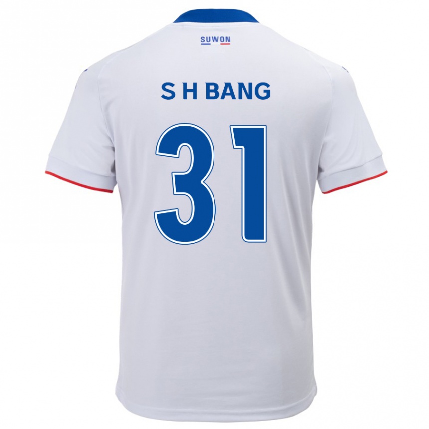 メンズフットボールHee-Sang Bang#31白青アウェイシャツ2024/25ジャージーユニフォーム