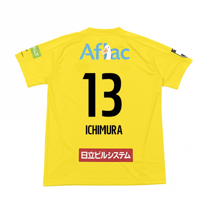 レディースフットボールKen Ichimura#13イエロー ブラックホームシャツ2024/25ジャージーユニフォーム