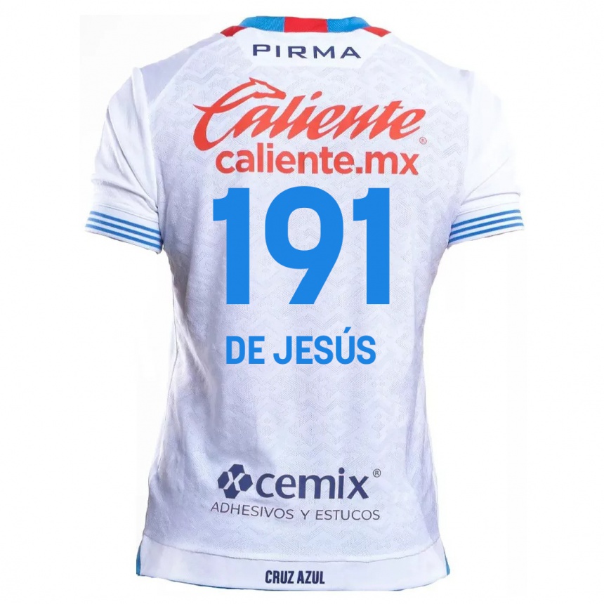 レディースフットボールLuis De Jesús#191白青アウェイシャツ2024/25ジャージーユニフォーム