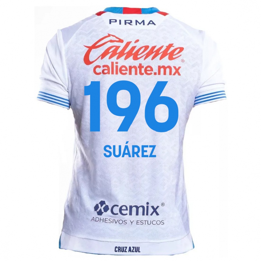 レディースフットボールJavier Suárez#196白青アウェイシャツ2024/25ジャージーユニフォーム