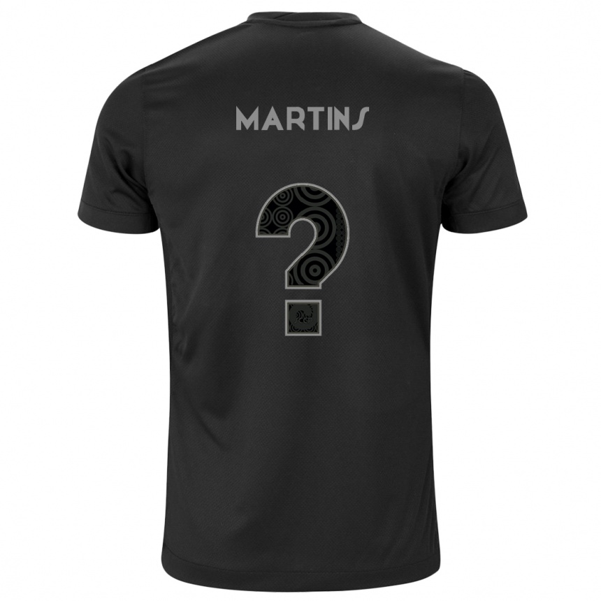 レディースフットボールGuilherme Martins#0黒アウェイシャツ2024/25ジャージーユニフォーム