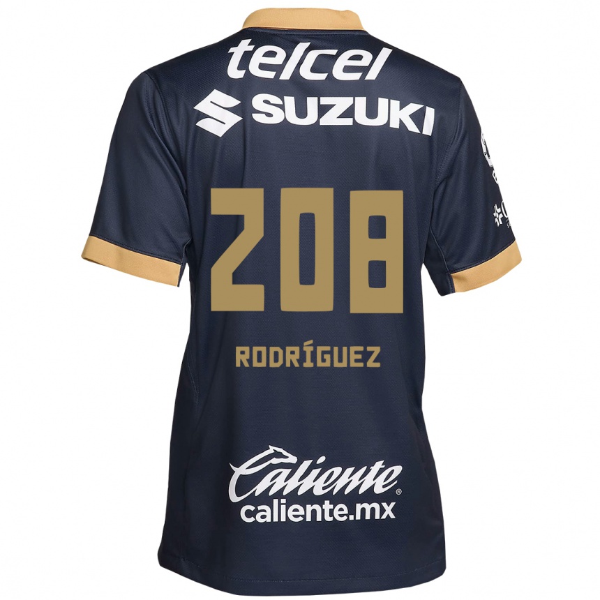 レディースフットボールGael Rodríguez#208オブシディアンゴールドホワイトアウェイシャツ2024/25ジャージーユニフォーム