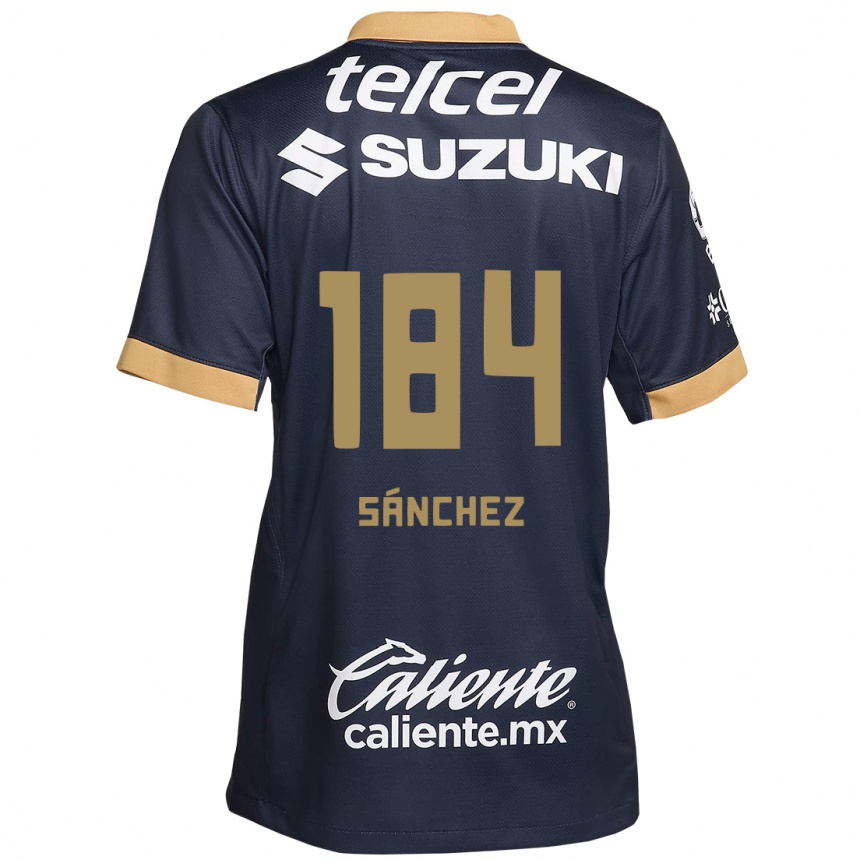 レディースフットボールManuel Sánchez#184オブシディアンゴールドホワイトアウェイシャツ2024/25ジャージーユニフォーム