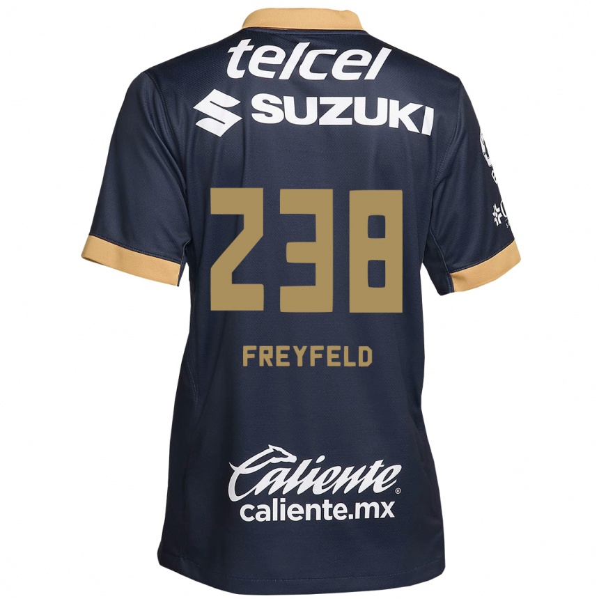 レディースフットボールJulián Freyfeld#238オブシディアンゴールドホワイトアウェイシャツ2024/25ジャージーユニフォーム