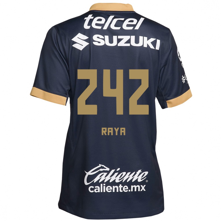 レディースフットボールFélix Raya#242オブシディアンゴールドホワイトアウェイシャツ2024/25ジャージーユニフォーム