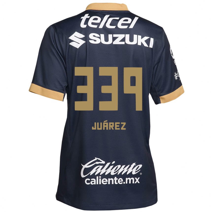 レディースフットボールJonathan Juárez#339オブシディアンゴールドホワイトアウェイシャツ2024/25ジャージーユニフォーム