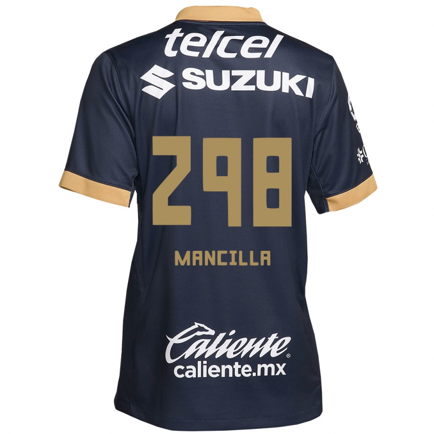 レディースフットボールJosé Mancilla#298オブシディアンゴールドホワイトアウェイシャツ2024/25ジャージーユニフォーム