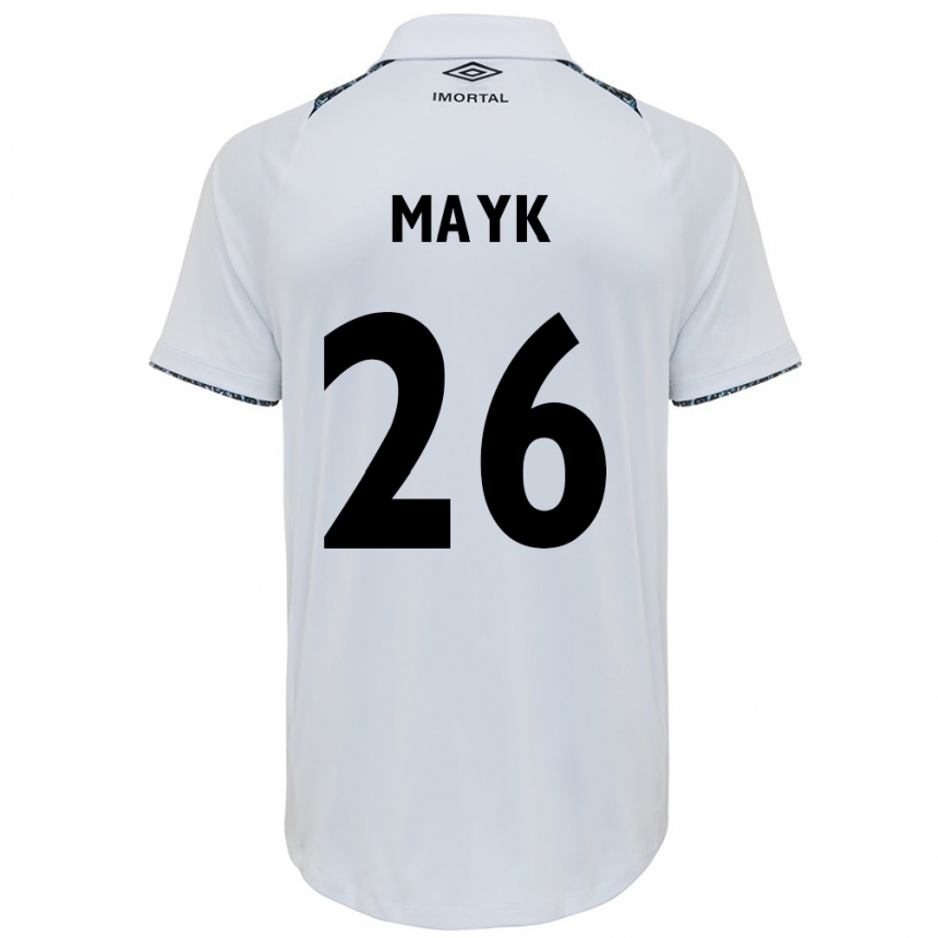 レディースフットボールMayk#26白青アウェイシャツ2024/25ジャージーユニフォーム