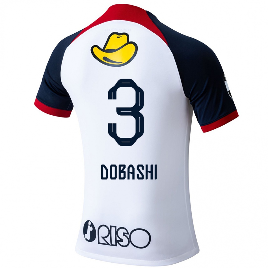 レディースフットボールRyunosuke Dobashi#3白 青 赤アウェイシャツ2024/25ジャージーユニフォーム