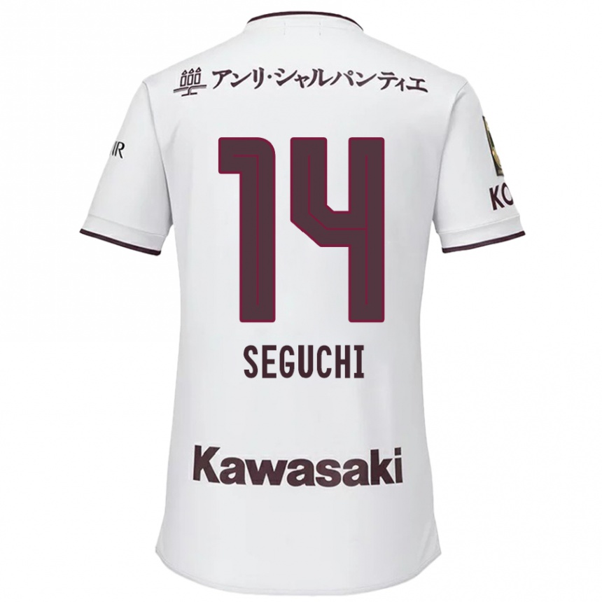 レディースフットボールTaiga Seguchi#14赤、白アウェイシャツ2024/25ジャージーユニフォーム