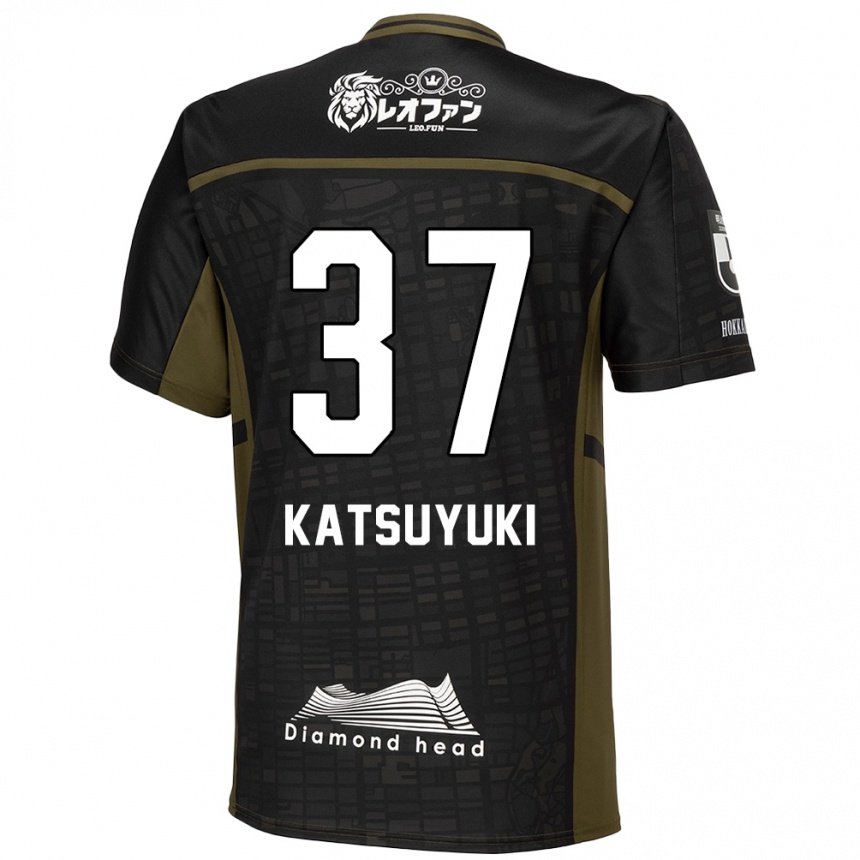 レディースフットボールKatsuyuki Tanaka#37ブラック グリーンアウェイシャツ2024/25ジャージーユニフォーム