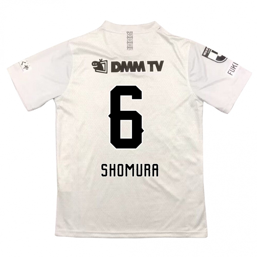 レディースフットボールTomoki Shomura#6グレー ブラックアウェイシャツ2024/25ジャージーユニフォーム