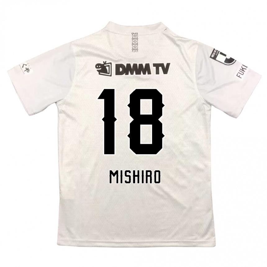 レディースフットボールTokitora Mishiro#18グレー ブラックアウェイシャツ2024/25ジャージーユニフォーム