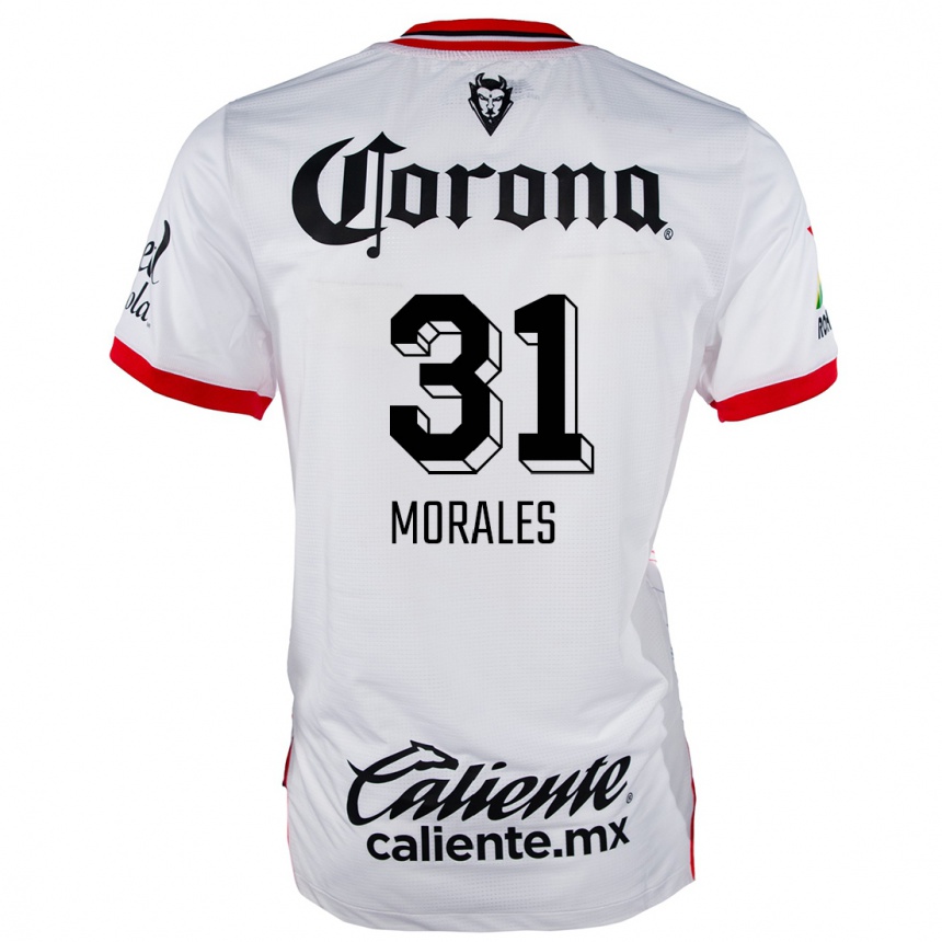 レディースフットボールRobert Morales#31赤、白アウェイシャツ2024/25ジャージーユニフォーム