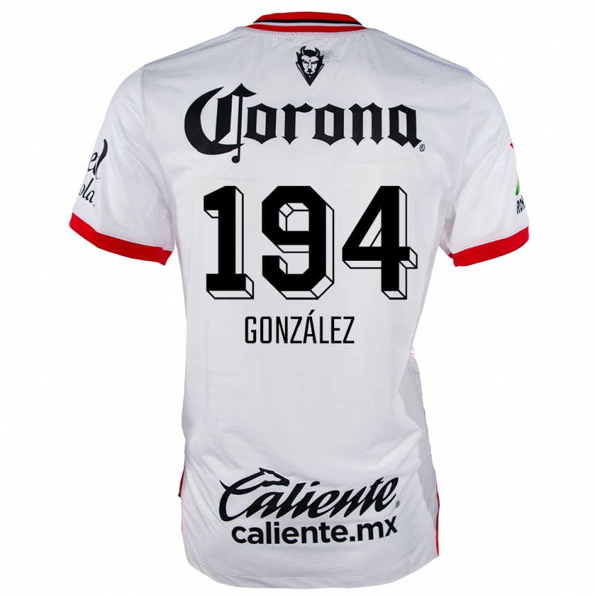 レディースフットボールCristopher González#194赤、白アウェイシャツ2024/25ジャージーユニフォーム