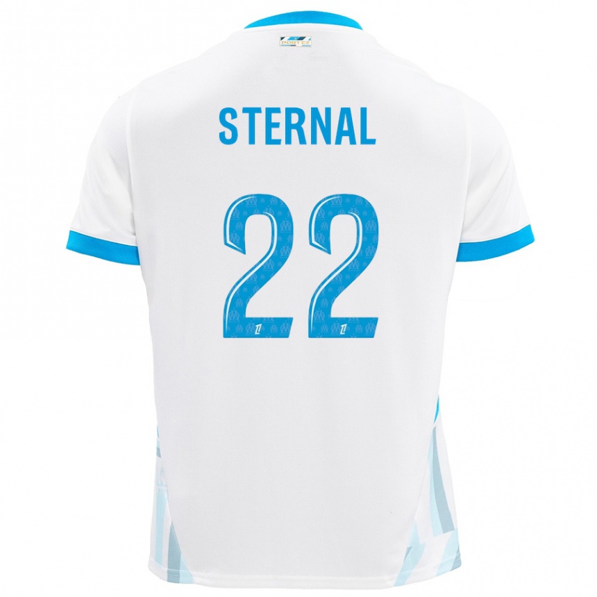 キッズフットボールEnzo Sternal#22白 空 青ホームシャツ2024/25ジャージーユニフォーム