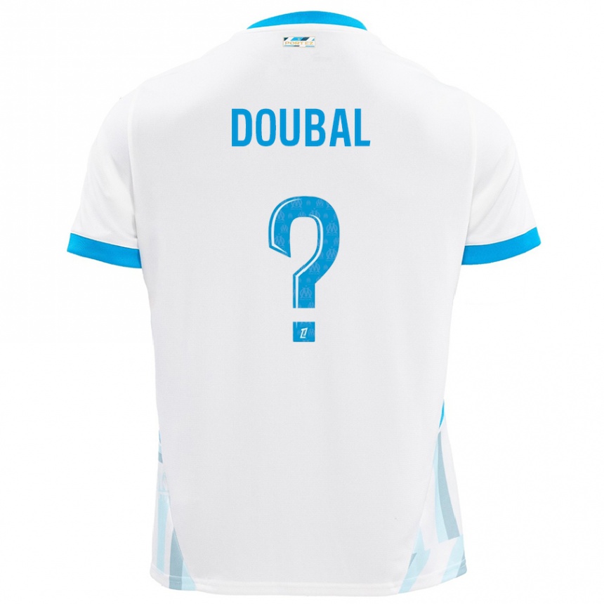 キッズフットボールAnis Doubal#0白 空 青ホームシャツ2024/25ジャージーユニフォーム