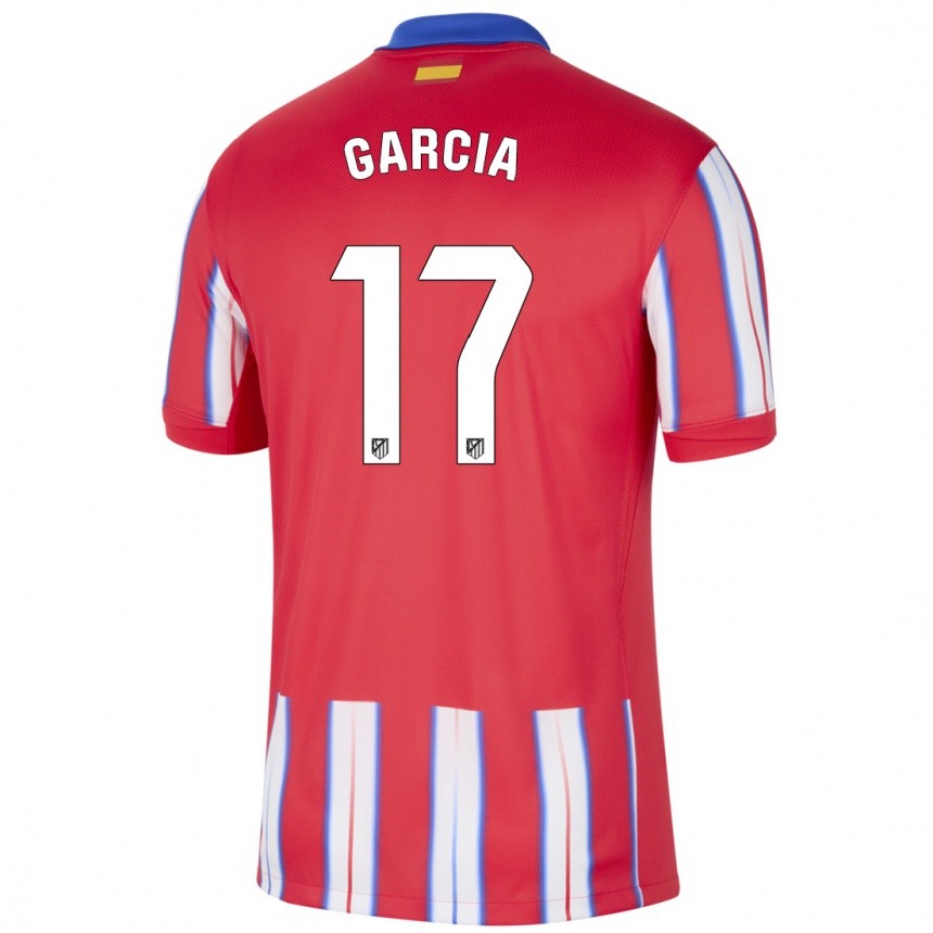 キッズフットボールGaby García#17赤 白 青ホームシャツ2024/25ジャージーユニフォーム