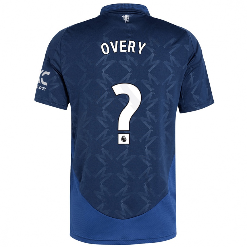 キッズフットボールJames Overy#0インジゴアウェイシャツ2024/25ジャージーユニフォーム