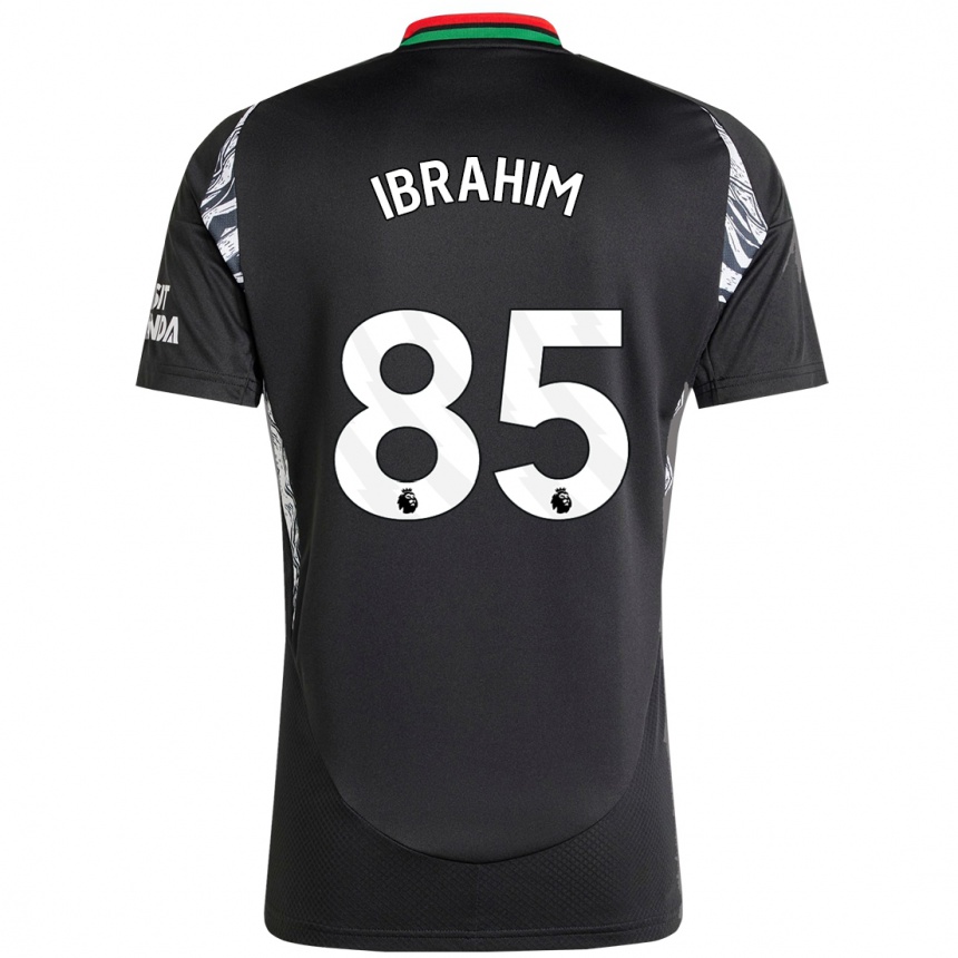 キッズフットボールIfe Ibrahim#85黒アウェイシャツ2024/25ジャージーユニフォーム