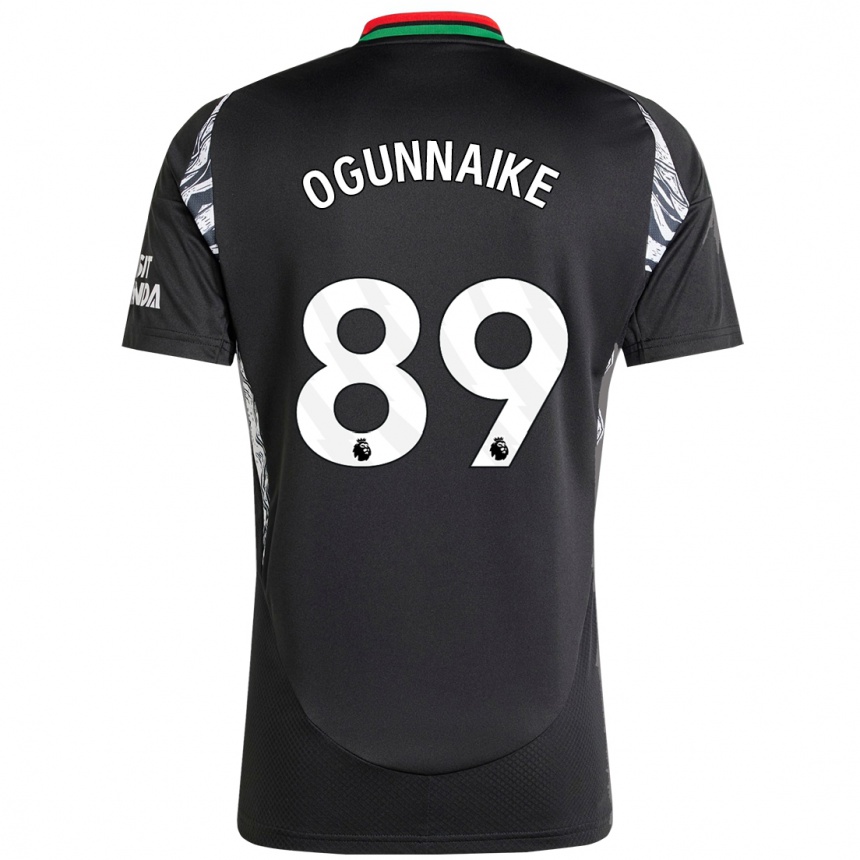 キッズフットボールJosh Ogunnaike#89黒アウェイシャツ2024/25ジャージーユニフォーム