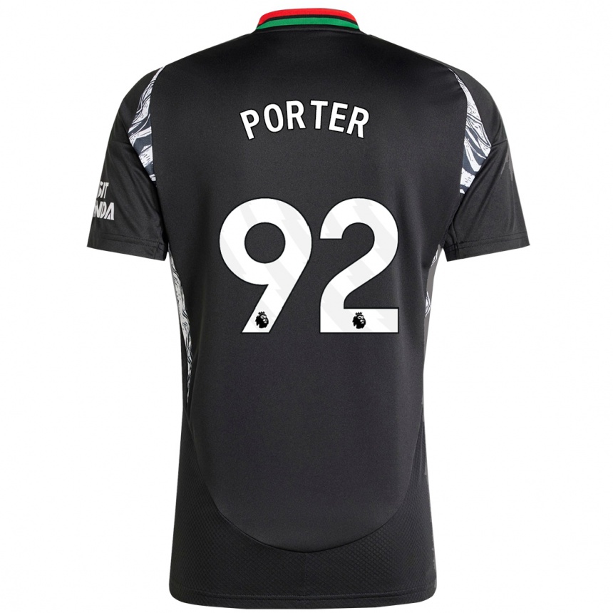 キッズフットボールJack Porter#92黒アウェイシャツ2024/25ジャージーユニフォーム