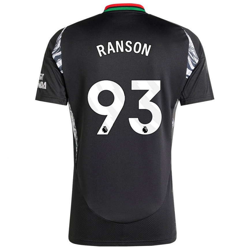 キッズフットボールKhari Ranson#93黒アウェイシャツ2024/25ジャージーユニフォーム