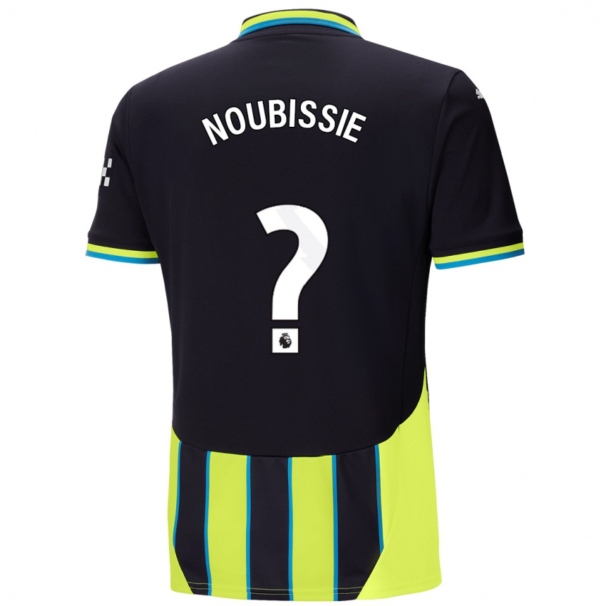 キッズフットボールTyrese Noubissie#0青 黄アウェイシャツ2024/25ジャージーユニフォーム