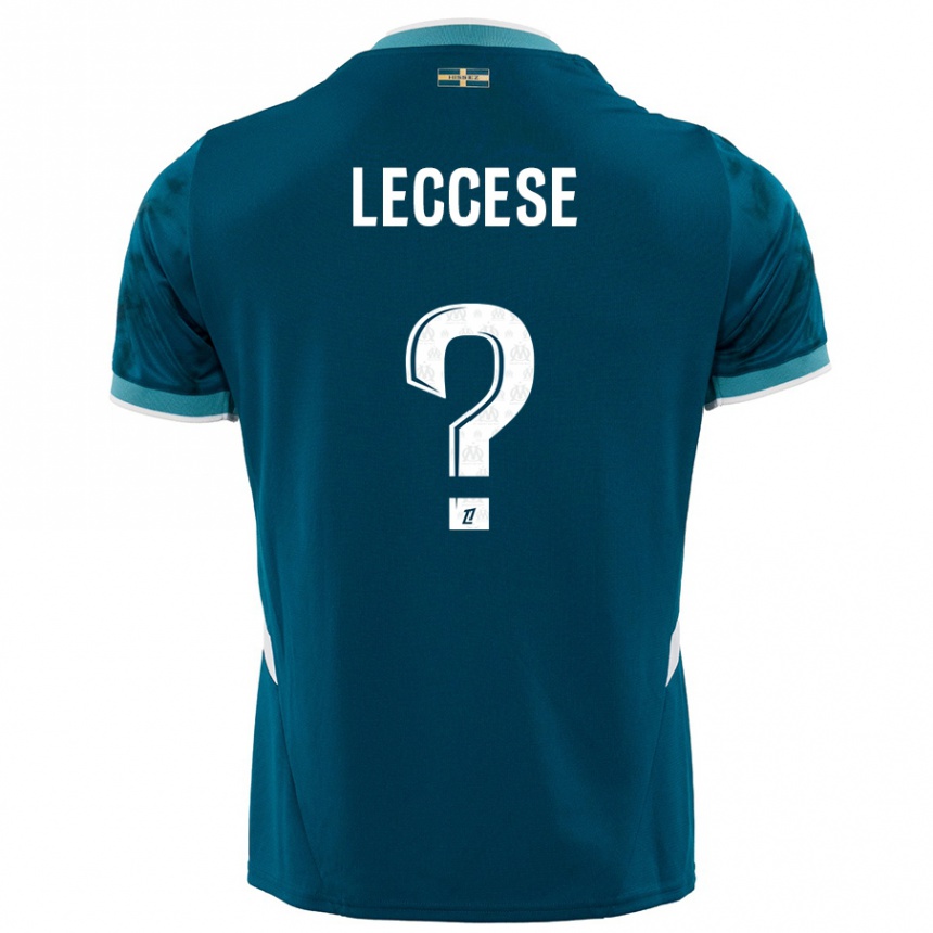 キッズフットボールMilan Leccese#0ターコイズブルーアウェイシャツ2024/25ジャージーユニフォーム