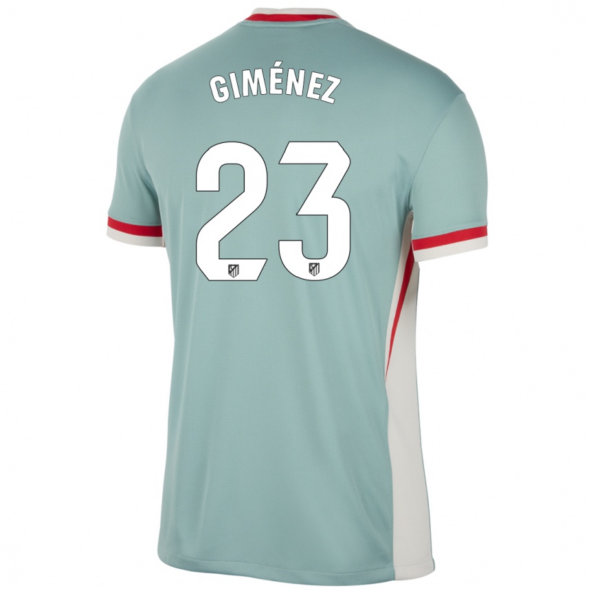 キッズフットボールCarlos Giménez#23ライトベージュブルーアウェイシャツ2024/25ジャージーユニフォーム