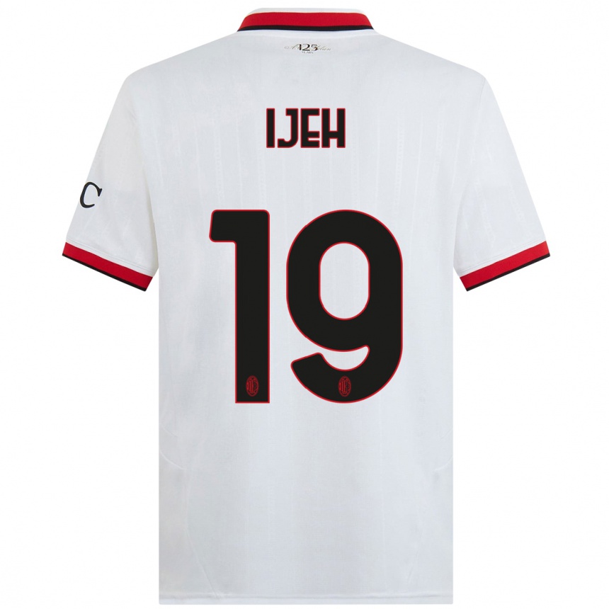 キッズフットボールEvelyn Ijeh#19白 黒 赤アウェイシャツ2024/25ジャージーユニフォーム