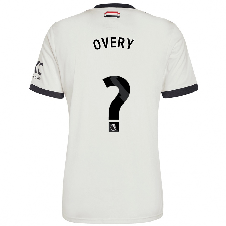 キッズフットボールJames Overy#0オフホワイトサードユニフォームシャツ2024/25ジャージーユニフォーム