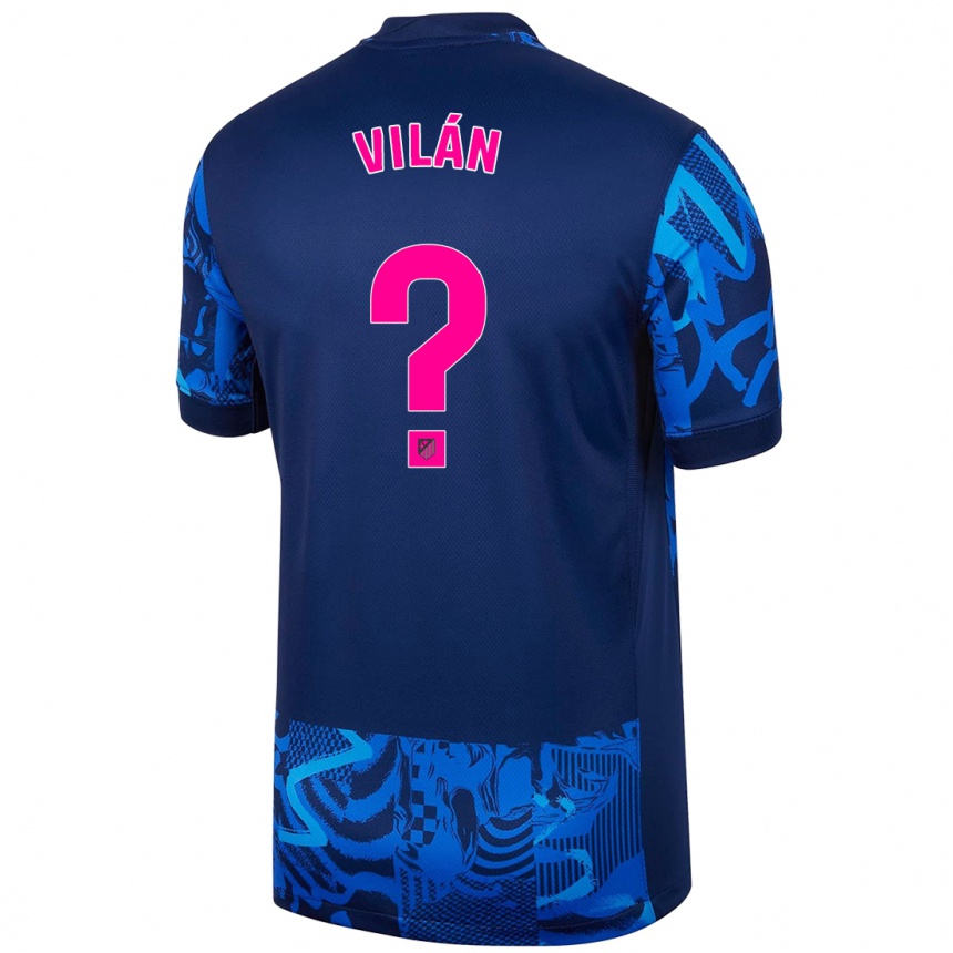 キッズフットボールDavid Vilán#0ロイヤルブルーサードユニフォームシャツ2024/25ジャージーユニフォーム